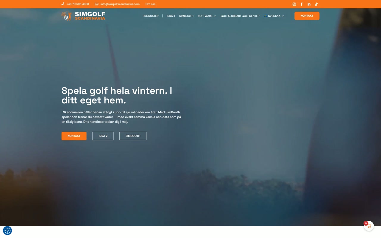 Simgolf Scandinavia — Hemsida & webbshop för golfsimulatorer