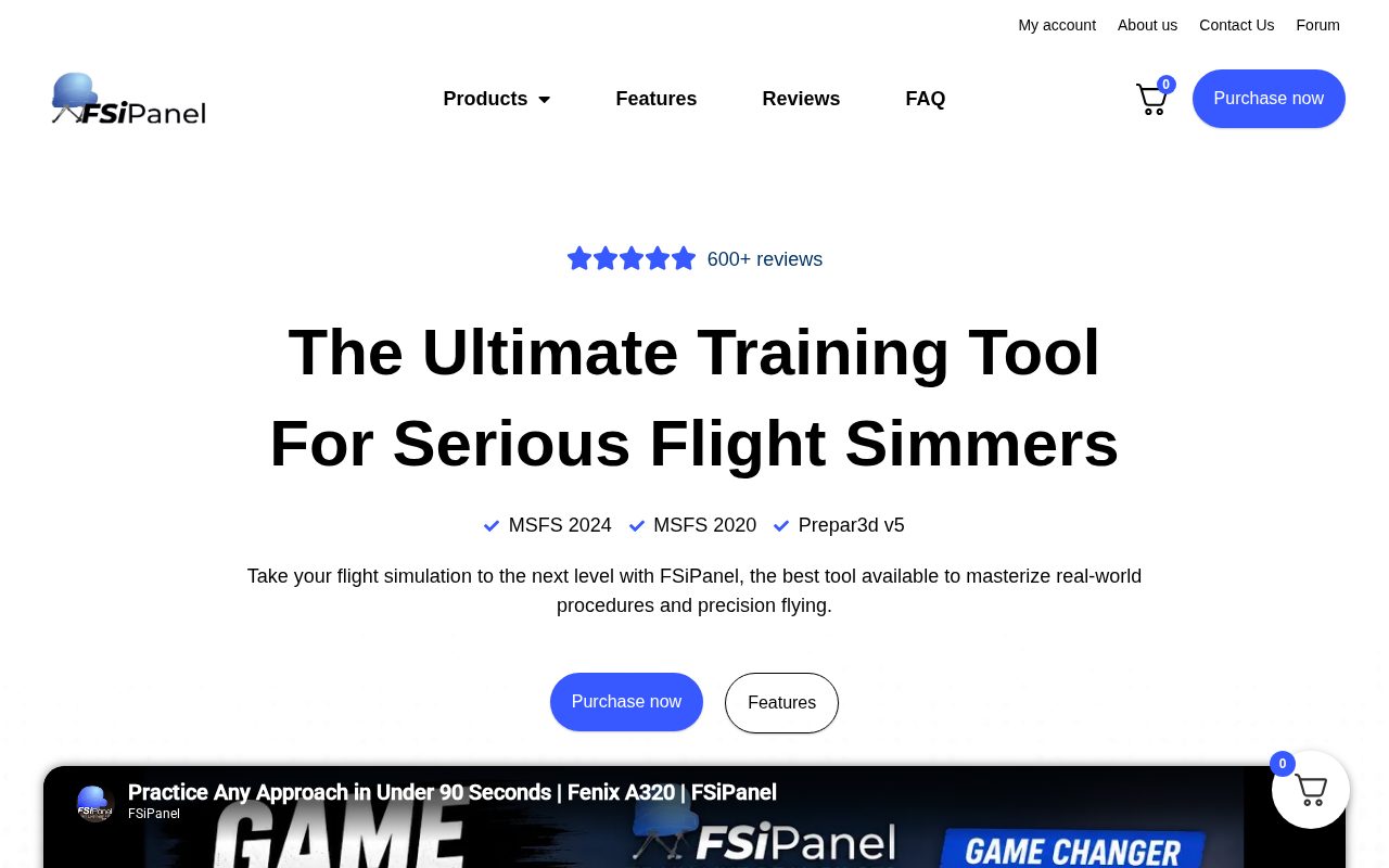 FSiPanel — E-handel för flygsimulator-mjukvara