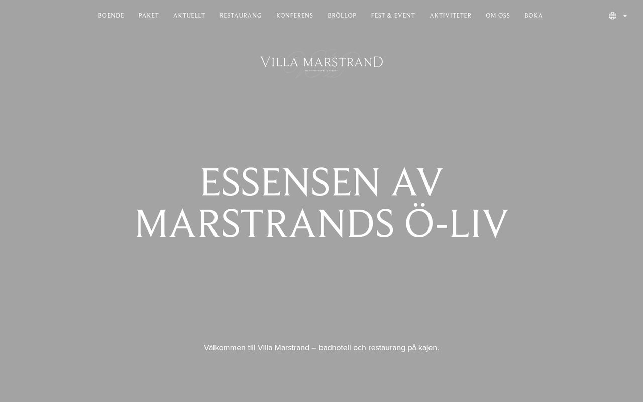 Villa Marstrand — Boutiquehotell med digital bokningsupplevelse
