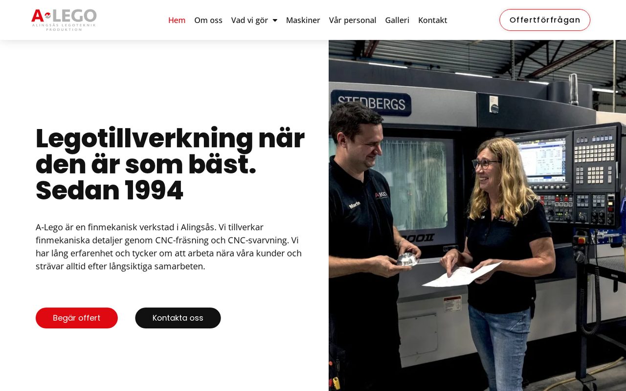 Alego — Hemsida & webbdesign